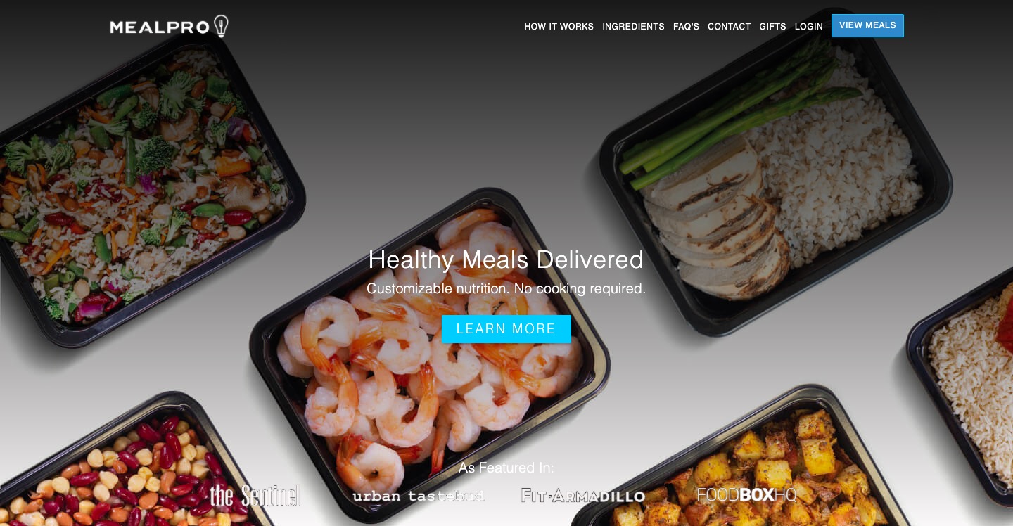 Meal Pro main page