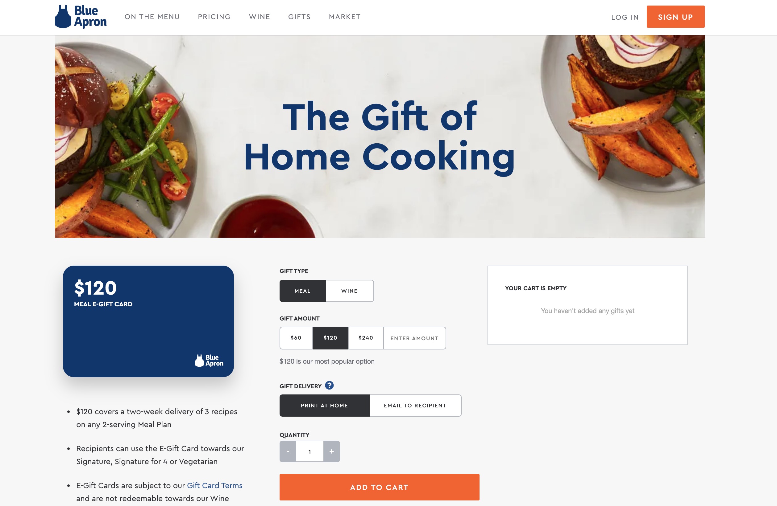 Blue Apron gift cards